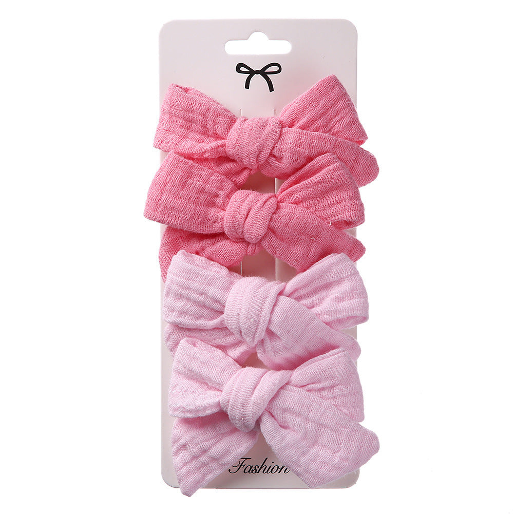 Children's Hair Accessories Cute Bow Cloth Hairpin