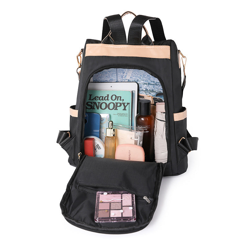 Womens Tassel Backpack Oxford Cloth Retro Travel Bag