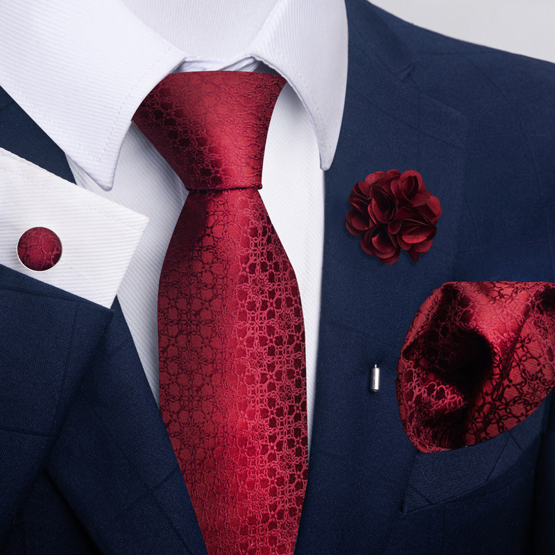 Men's Tie and Suit Pocket Square Set