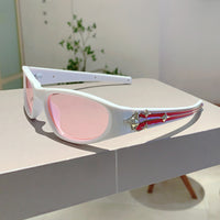 White Frame Pink Lens