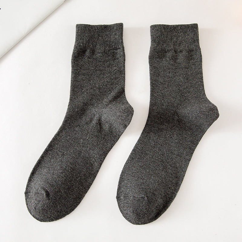 Solid Color Tube Socks for Autumn and Winter