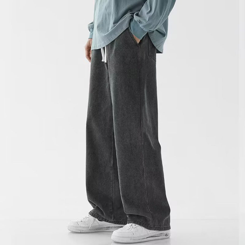 Men’s Fashion Wide-Leg Loose Straight Casual Pants