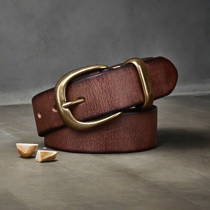 Men's Pure Cattlehide Casual Jeans Belt