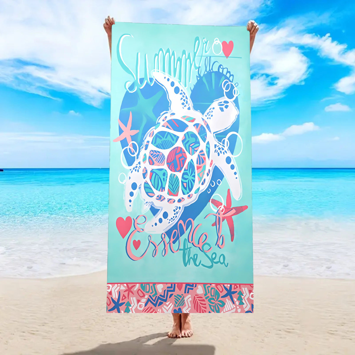Quick-drying Microfiber Beach Bath Towel Double-sided Velvet