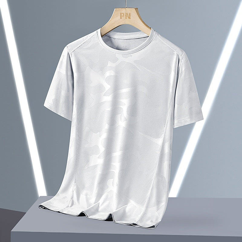 Breathable Quick-drying Top Summer Plus Size Round Neck Short Sleeve