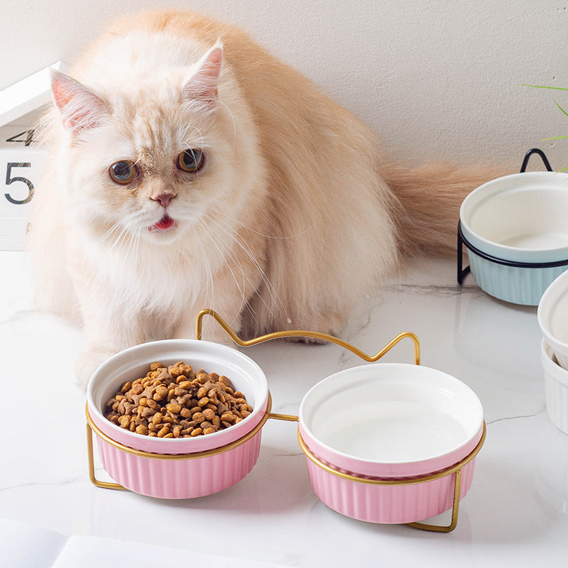 Protect Cervical Spine And High Feet Drinking Water Pet Bowl