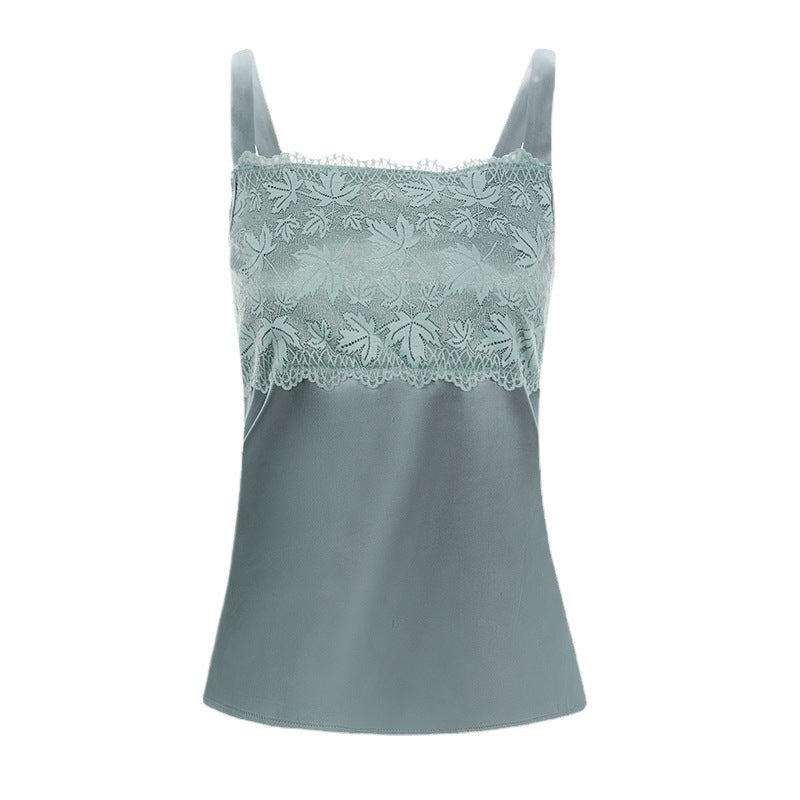 Lace Silk Satin Camisole For Women