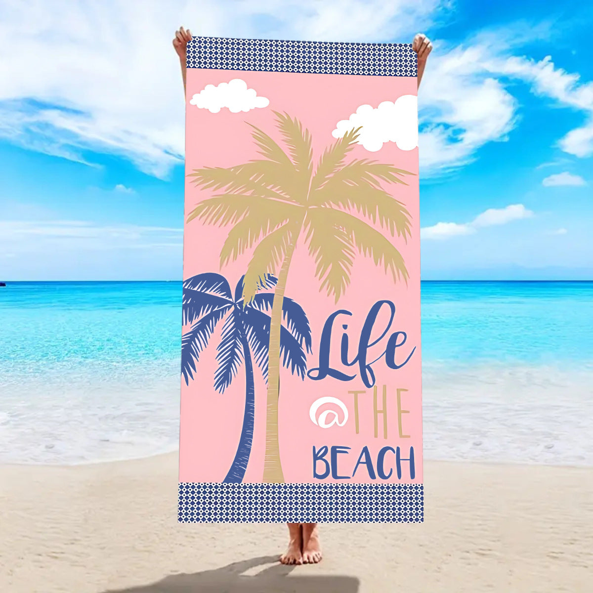 Quick-drying Microfiber Beach Bath Towel Double-sided Velvet