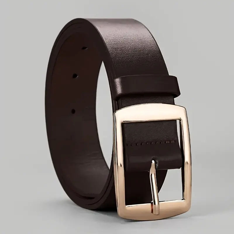 Men's Pin Buckle PU Microfiber Eyelet Belt