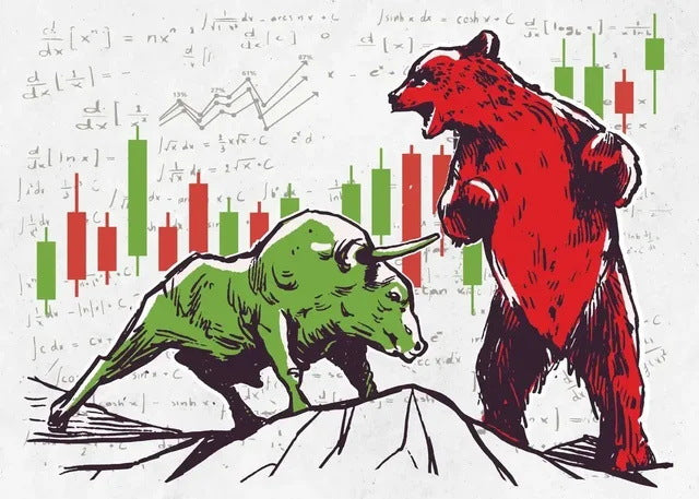 Bear Market Bull Market Rally Poster Decoration Canvas Painting Core