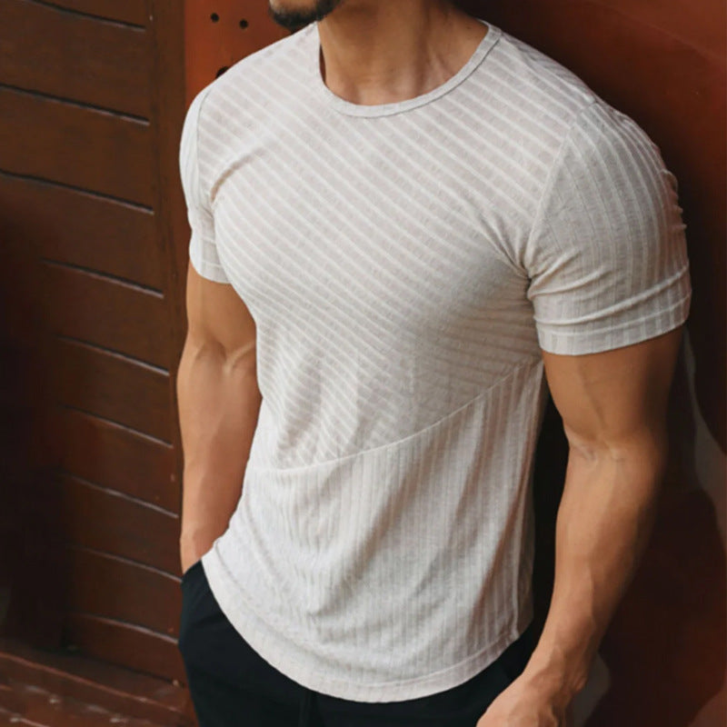 Men's Solid Color Casual Loose Short Sleeves