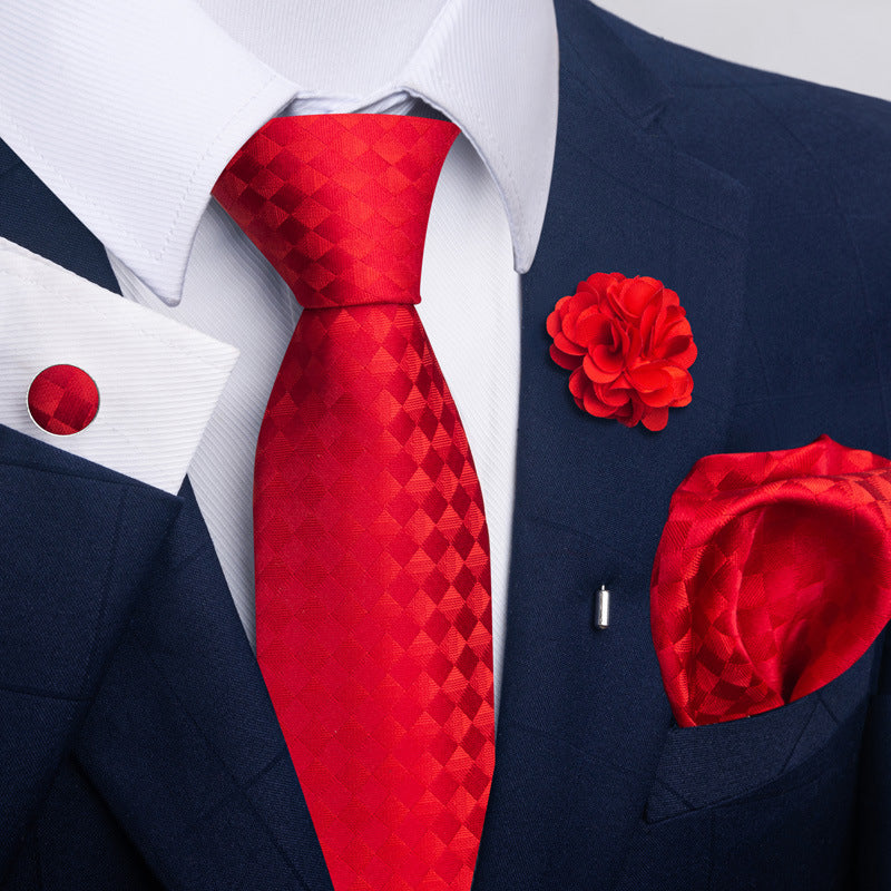 Men's Tie and Suit Pocket Square Set