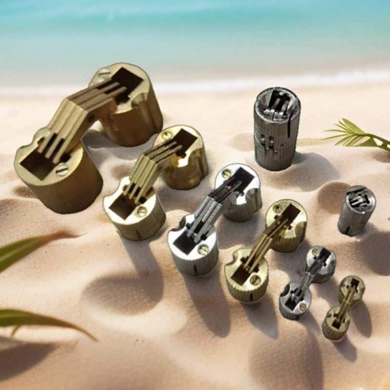 Folding Hidden Door Hinge 180 Degrees Parallel Copper Word Hinges Bucket Cylindrical Small Wooden Box Flip Hinge