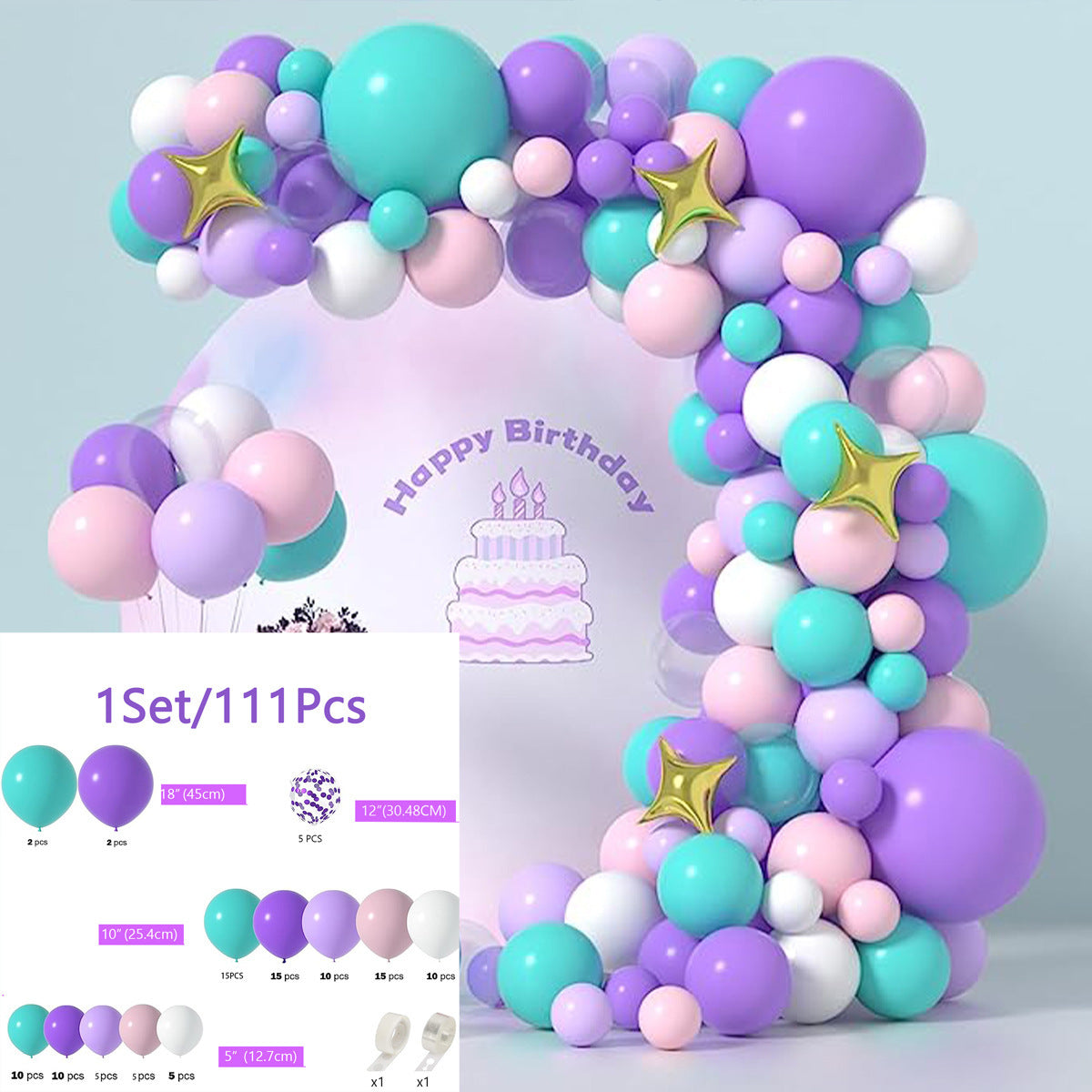 Party Balloon Layout Set Theme Decoration