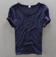 Navy Blue Round Neck