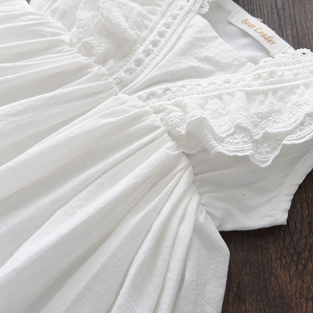 Korean Girls Lace White Fashion Special Dress