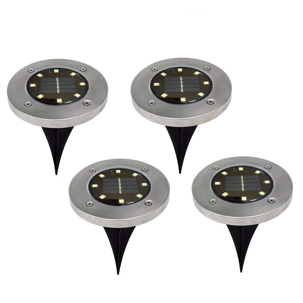 8led Solar Underground Light Stainless Steel Solar Lawn Lamp