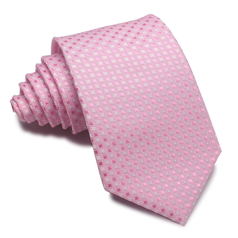 Men's 8cm Striped Polyester Jacquard Tie – Formal