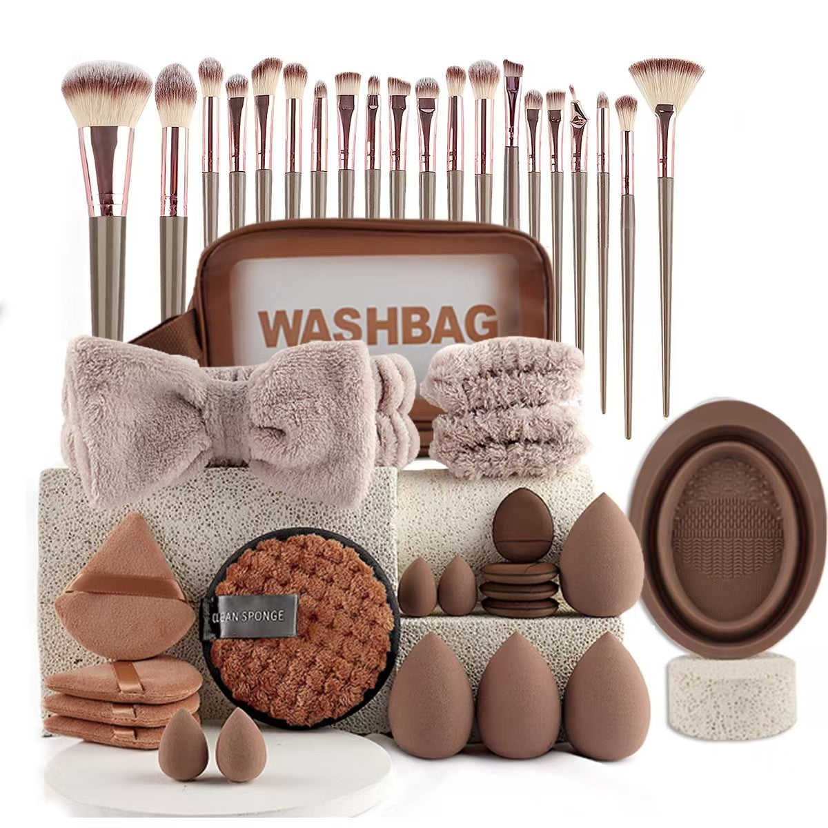 40-Piece Full Beauty Tools Kit – Face Wash, Makeup & Skincare Set