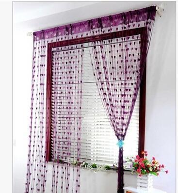 Modern Simple Polyester Love String Bead Curtain, 1x2m, Multiple Colors