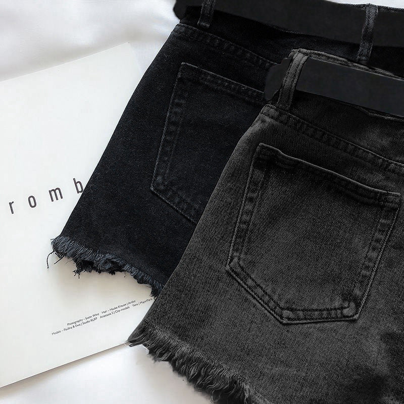 Women’s Ripped Denim Shorts – Casual Fashion, Mid-Rise, Summer Street Style