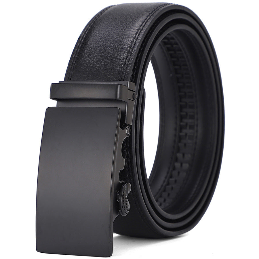 Men's Cowhide Belt with Automatic Buckle
