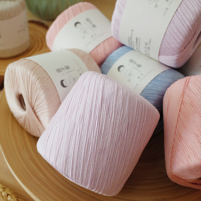 Silk Thread Pure Cotton Hand-Woven Crochet – Hairline Rule Wool Ball for Crafts