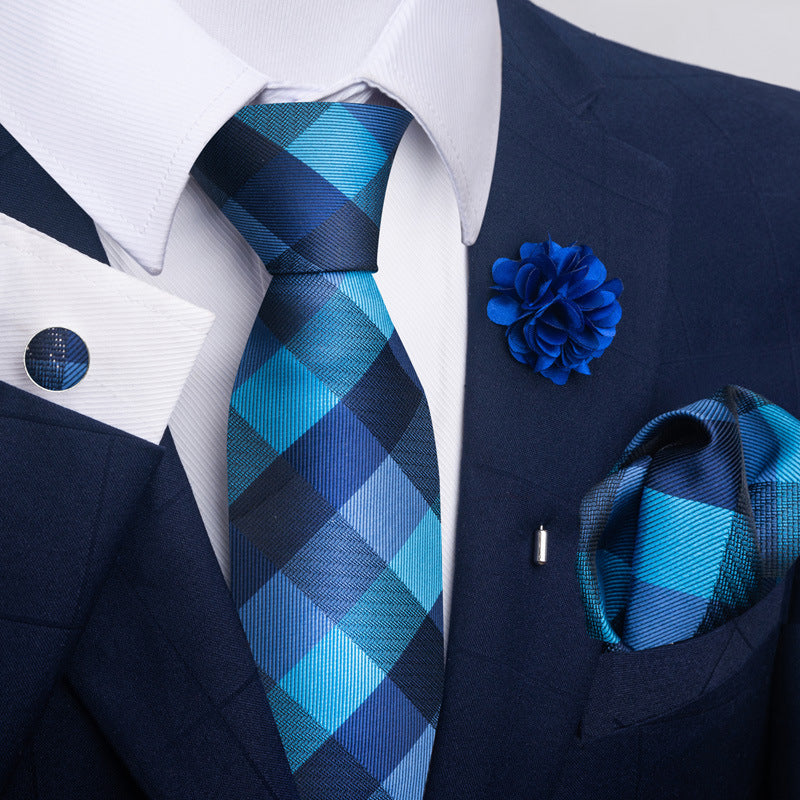Men's Tie and Suit Pocket Square Set
