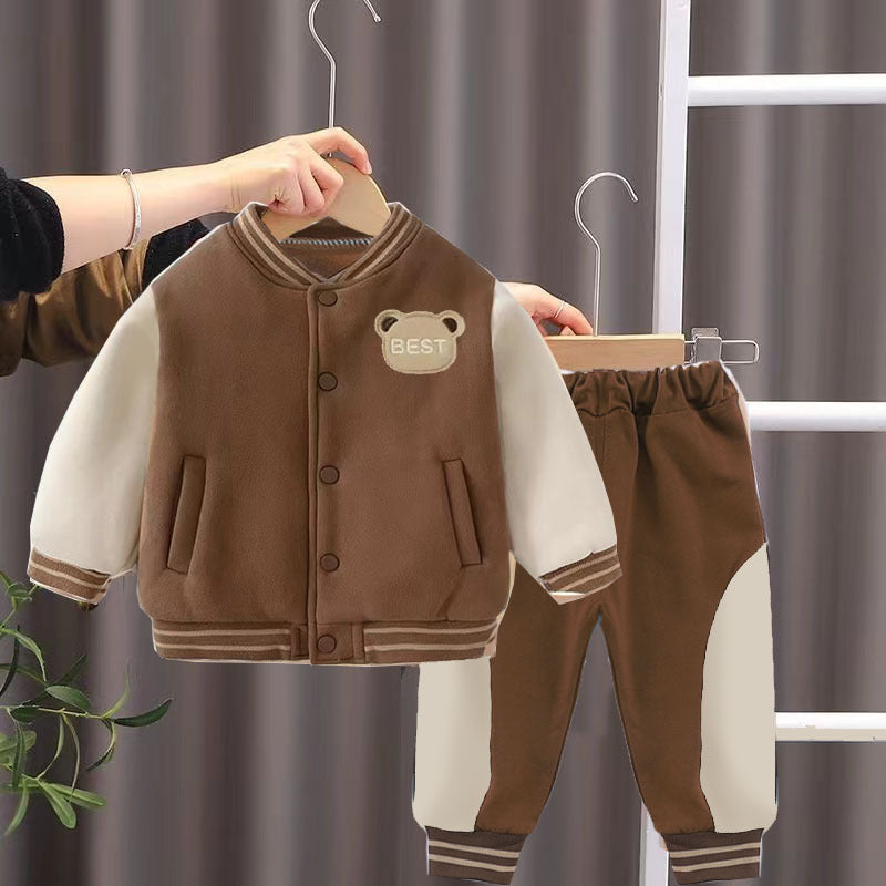 Boys Cotton Shirt And Overalls Set Casual Regular Fit