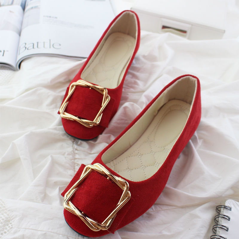 Large Size Student Fairy Style All-matching Flat Shoes Pregnant Women's Gommino