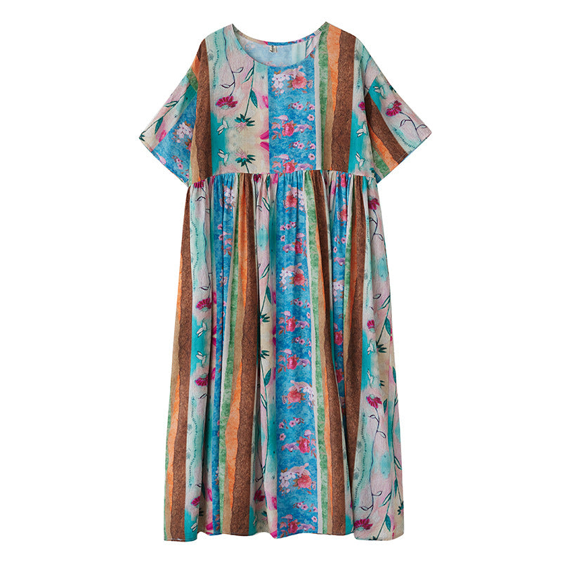 Simple Fashion Plus-sized Bohemian Maxi Dress