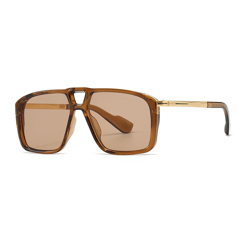 Men's Retro Double Square Frame Sunglasses