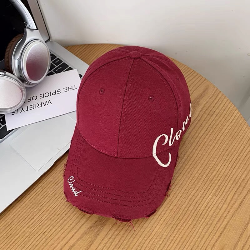 Adjustable Cotton Dome Peaked Children’s Baseball Cap with Side Letter Embroidery
