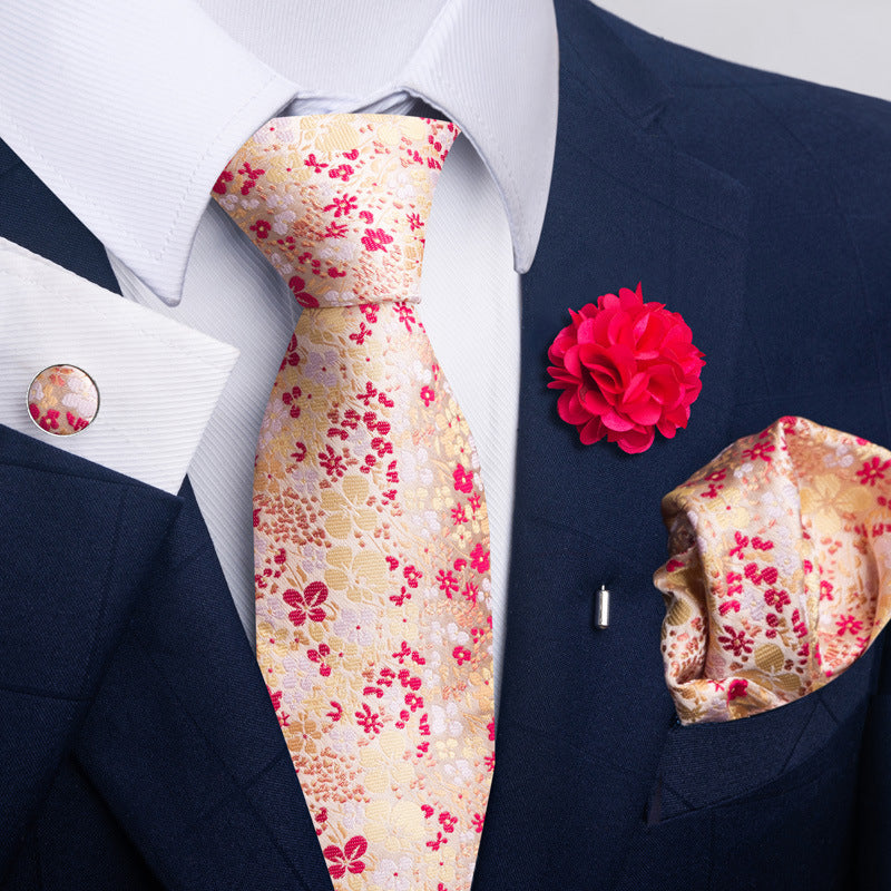 Men's Tie and Suit Pocket Square Set