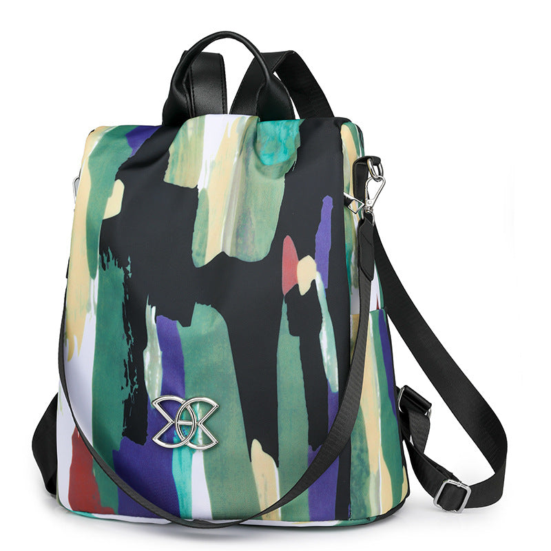 Women's Oxford Cloth Backpack Anti Theft Travel Bag