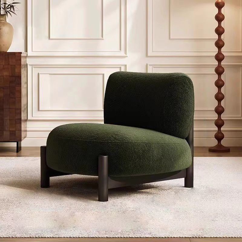 Living Room Single Sofa Fabric Lambswool Leisure Chair