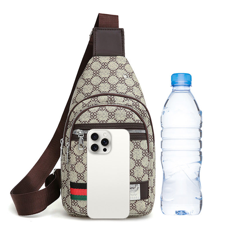Men's PU Waterproof Slim Crossbody Bag Urban Style