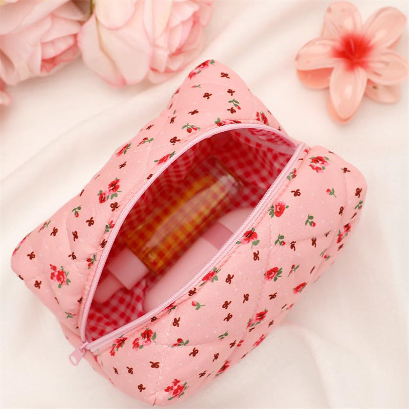 Floral Travel Makeup Bag – Multifunctional Large Capacity Cosmetic Organizer