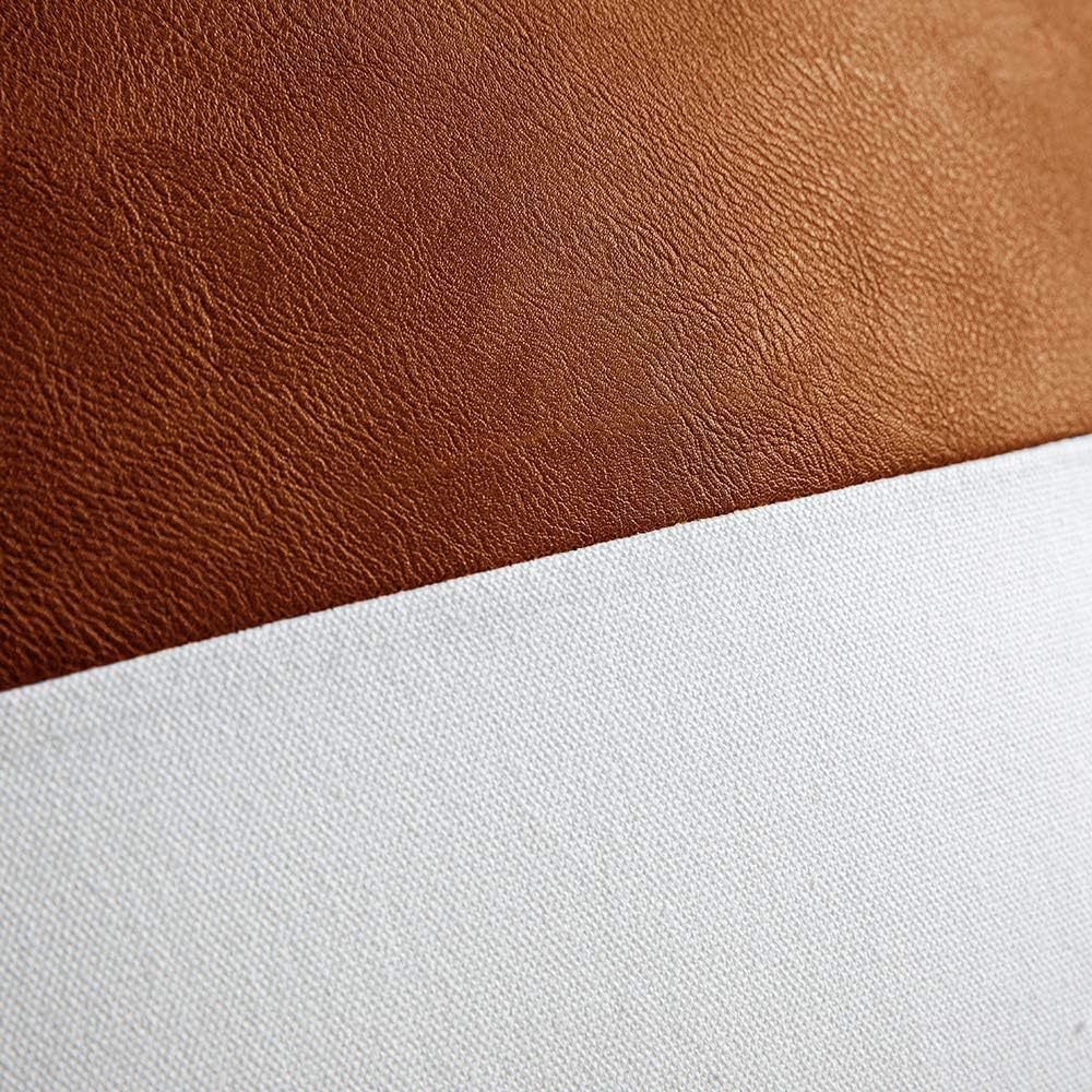 PU Stitching Cotton Canvas Double Stitching Leather Sofa Cushion Cover