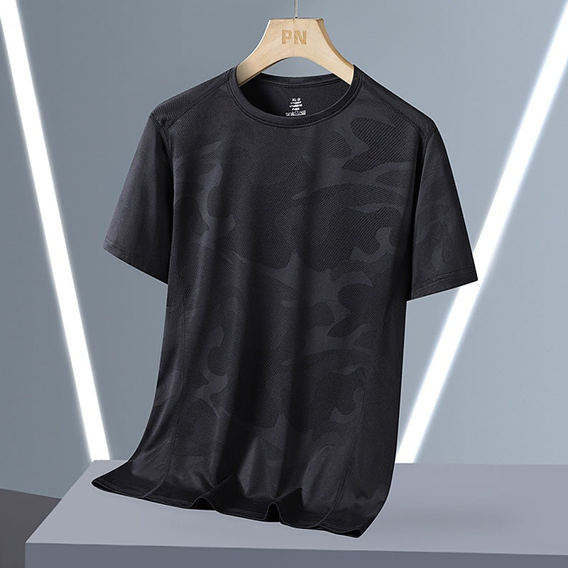 Breathable Quick-drying Top Summer Plus Size Round Neck Short Sleeve