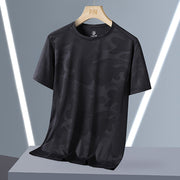 Men's Camouflage Nylon Short Sleeve Top Relaxed Fit
