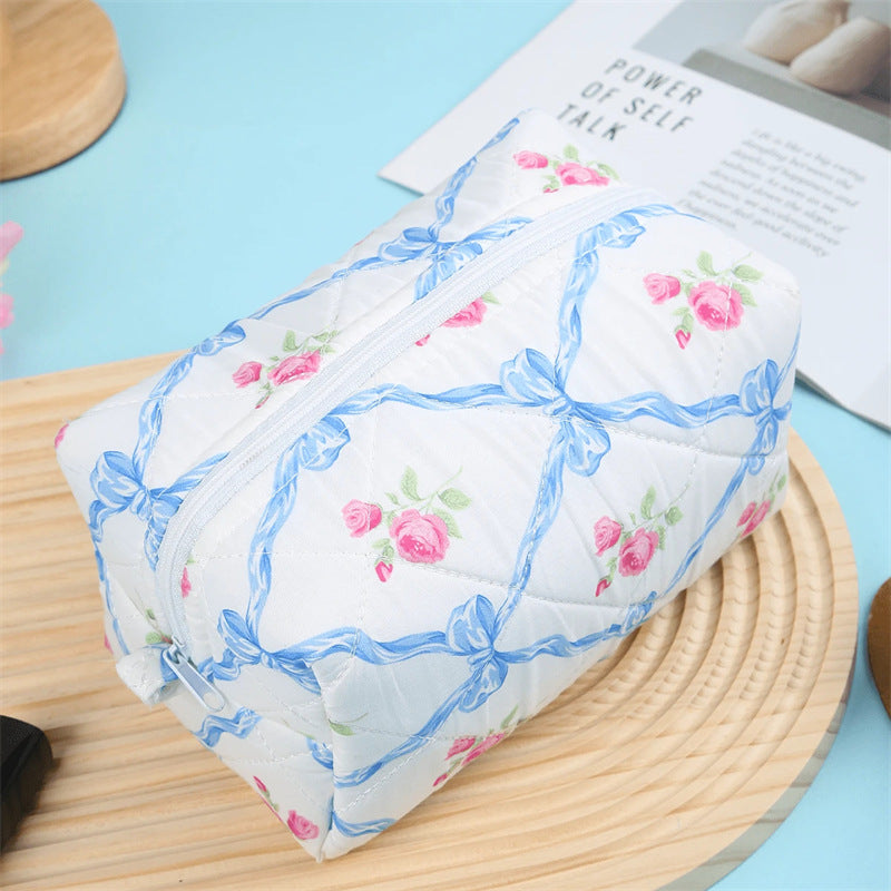Floral Travel Makeup Bag – Multifunctional Large Capacity Cosmetic Organizer