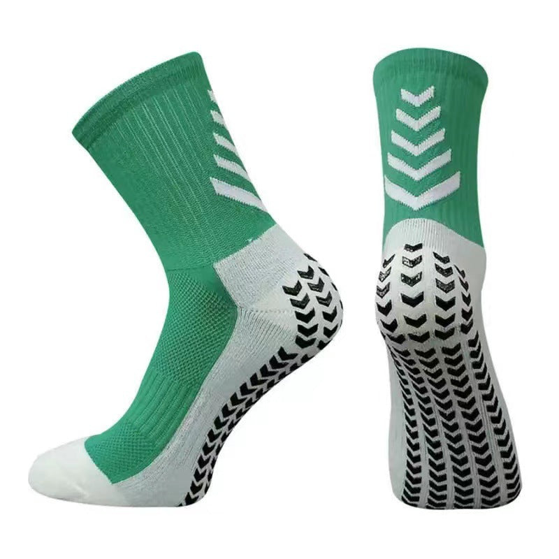 Men's Thickened Mid-Calf Running Socks with Non-Slip Silicone