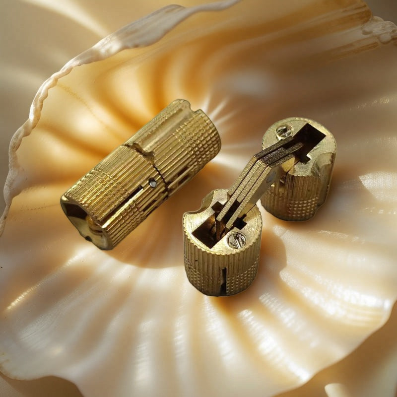 Folding Hidden Door Hinge 180 Degrees Parallel Copper Word Hinges Bucket Cylindrical Small Wooden Box Flip Hinge