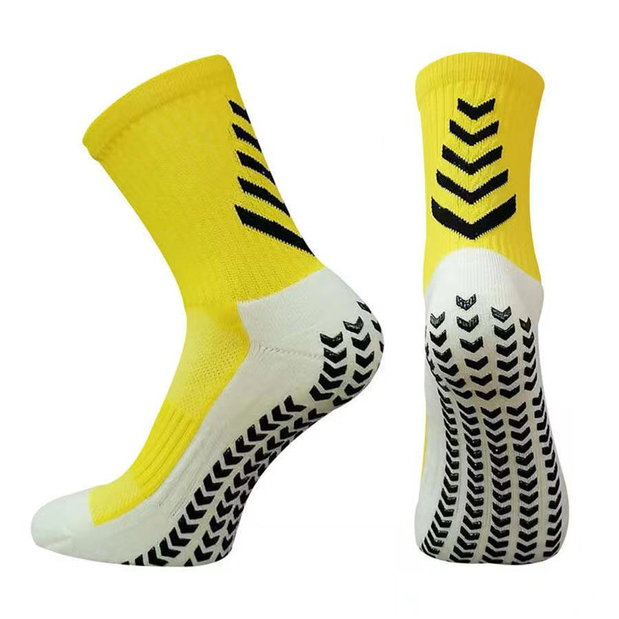 Men's Thickened Mid-Calf Running Socks with Non-Slip Silicone