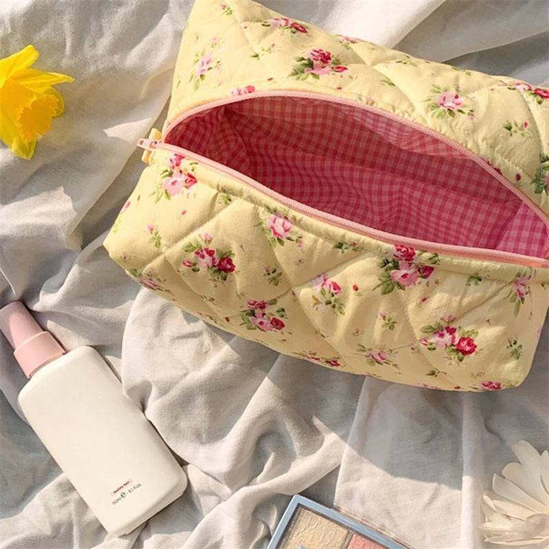 Floral Travel Makeup Bag – Multifunctional Large Capacity Cosmetic Organizer