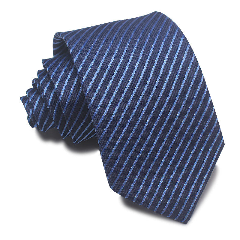 Men's 8cm Striped Polyester Jacquard Tie – Formal