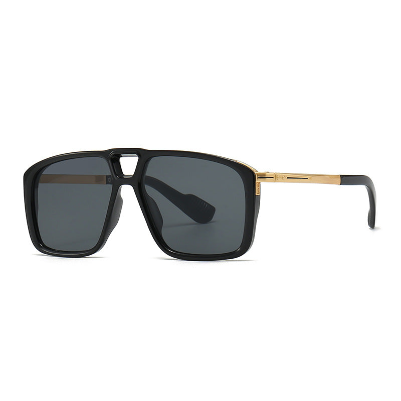 Men's Retro Double Square Frame Sunglasses