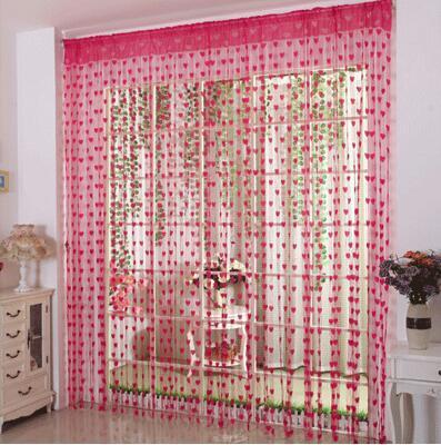 Modern Simple Polyester Love String Bead Curtain, 1x2m, Multiple Colors
