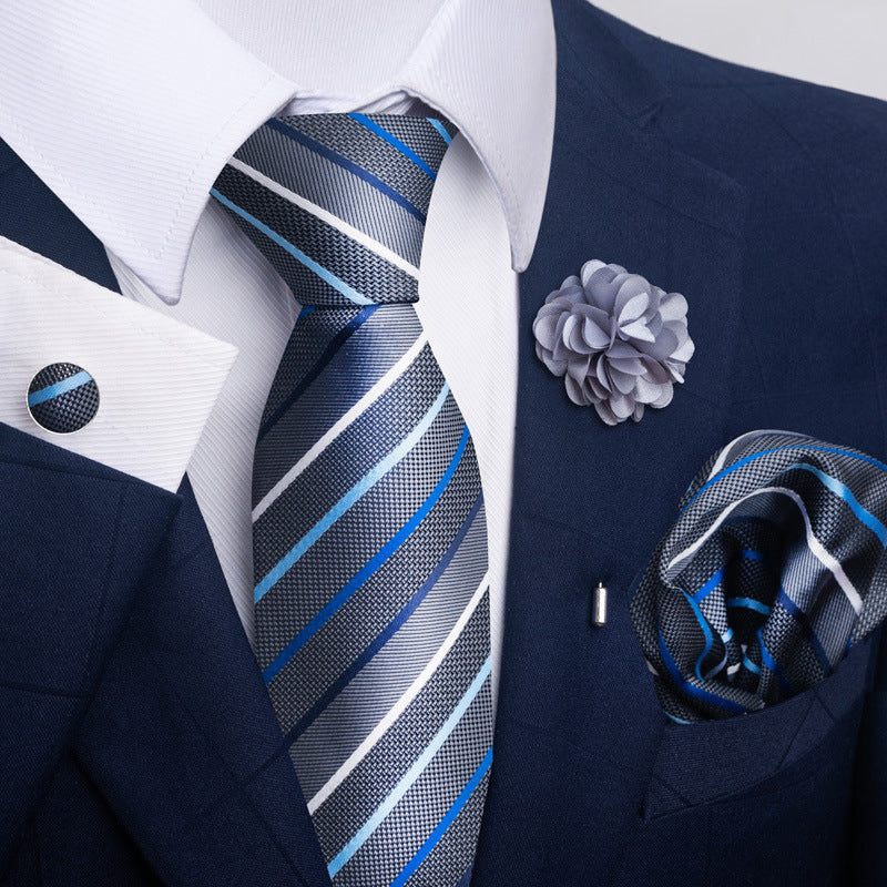 Men's Tie and Suit Pocket Square Set